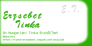 erzsebet tinka business card